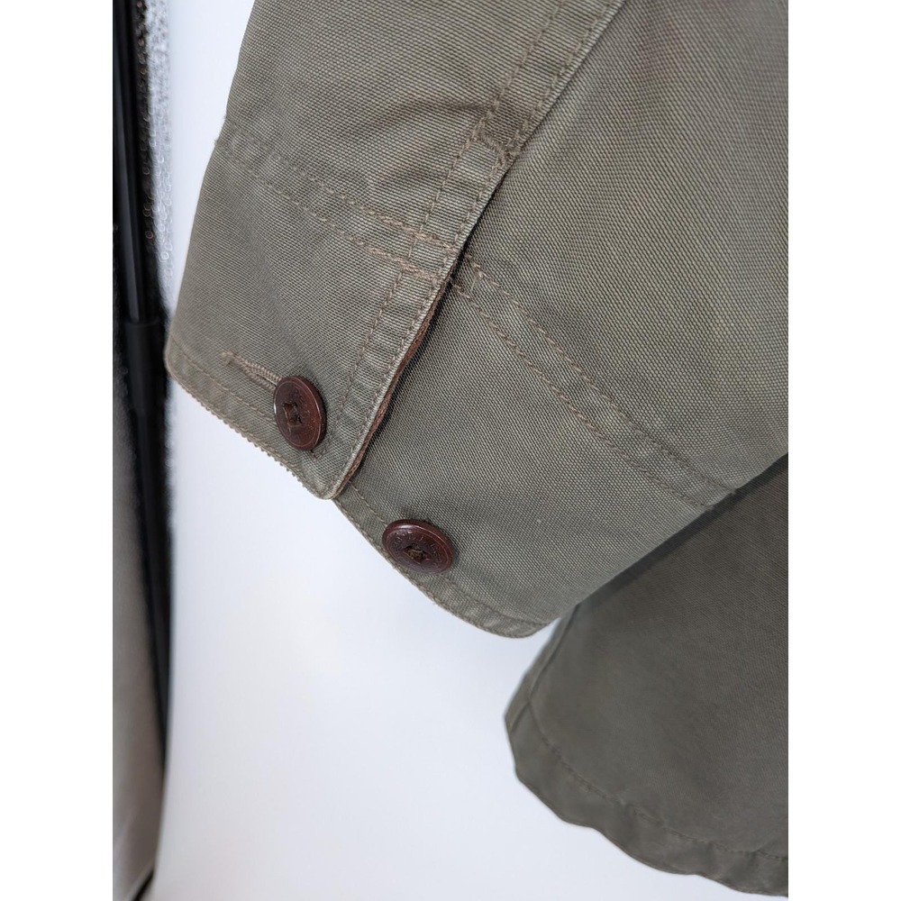 LL Bean Men's Olive Green Thinsulate Lined Farm Field Barn Chore L Coat Vintage - Picture 3 of 16